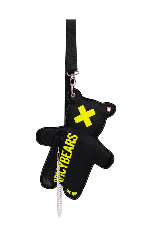 Black | Neon Yellow Bear Bag - SPICYBEARS