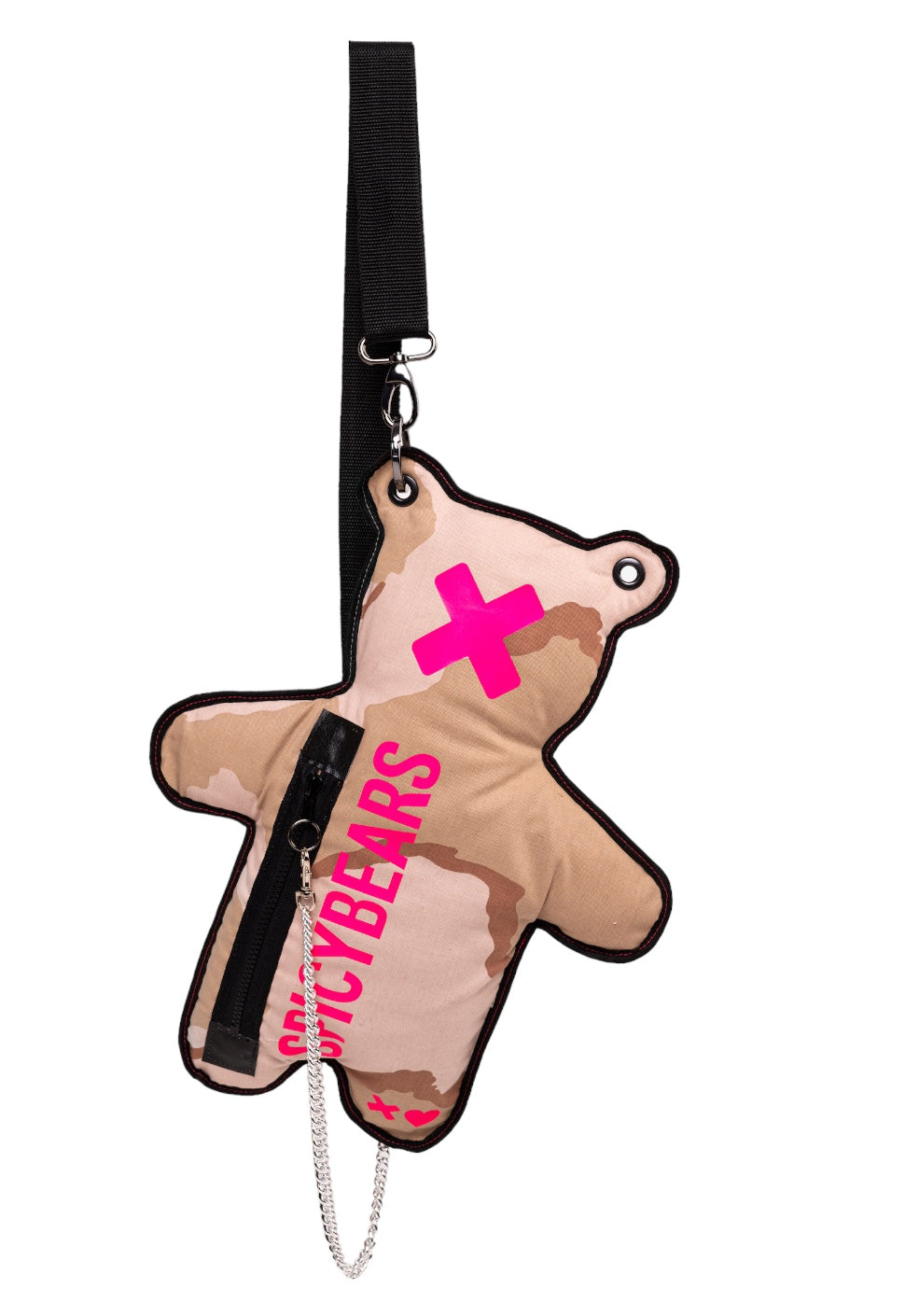 CamoBEARS | Sandy | Neon Pink Bear Bag - SPICYBEARS
