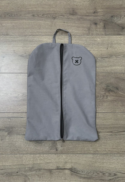 Brown Sherpa With Faux Suede | Black Acrylic Details Bear Bag