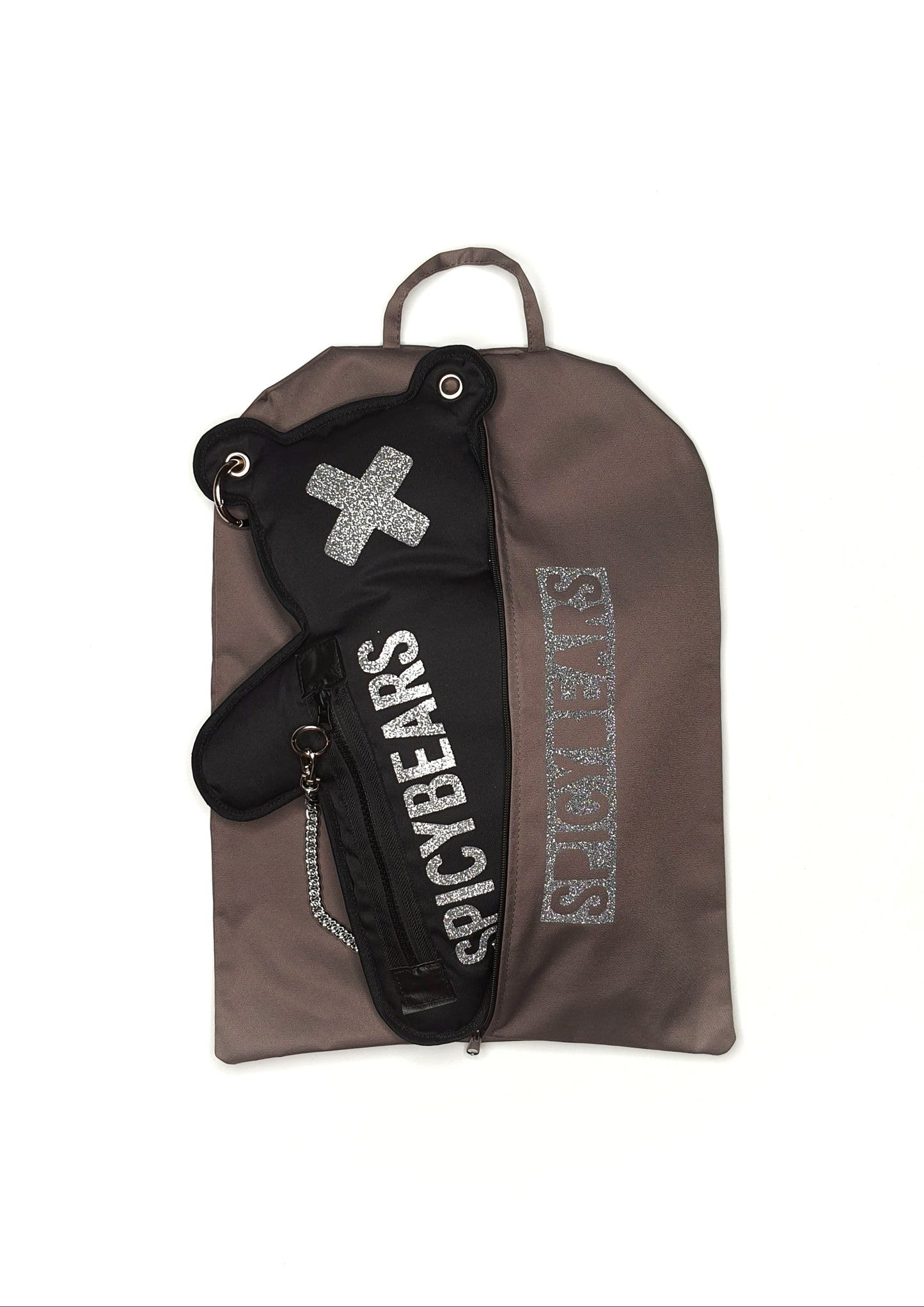 Black | Silver Glitter Style SPICYBEARS Bag - SPICYBEARS