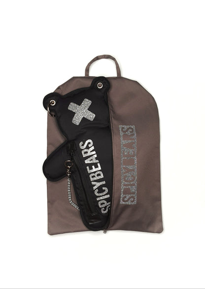 Black | Silver Glitter Style SPICYBEARS Bag - SPICYBEARS