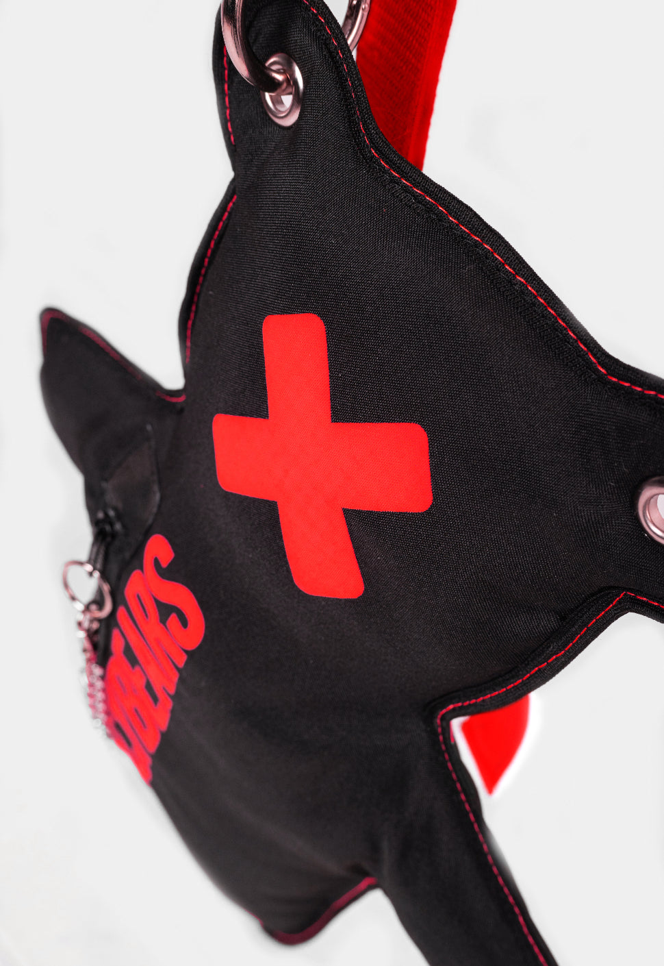 Black | Red Style Bear Bag With Red Strap - SPICYBEARS