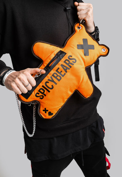 Add a Spicy Touch to Your Wardrobe with SPICYBEARS Neon Orange Bag - Comes with Hand-Made Bag Case