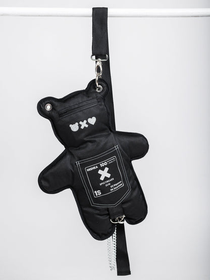 Black | Silver Glitter Style Bear Bag - SPICYBEARS