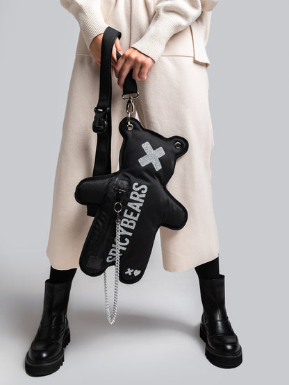 Black | Silver Glitter Style Bear Bag - SPICYBEARS