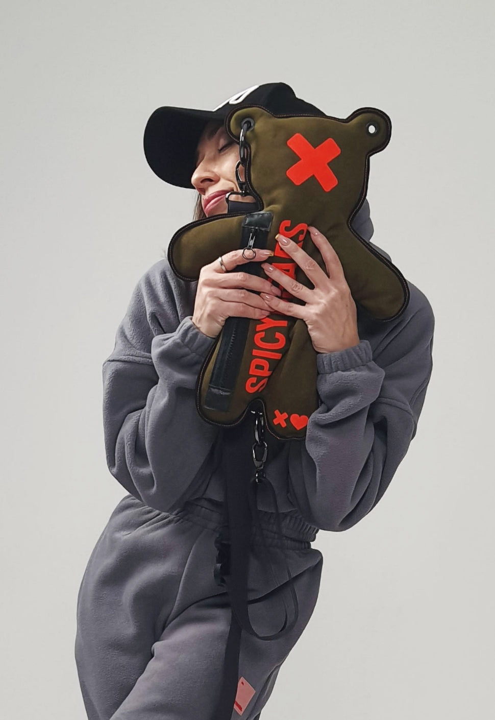This huggable bear-inspired streetwear accessory is the perfect addition to any fashion-forward wardrobe